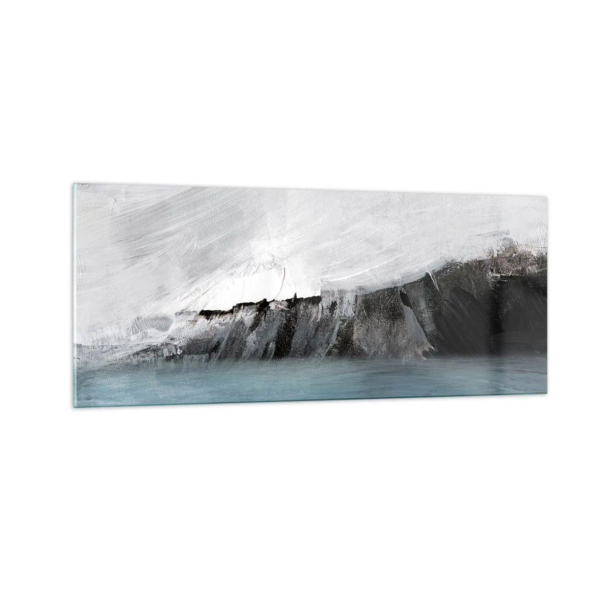 Impression sur verre - Image sur verre - Eau – terre : choc des éléments - 100x40 cm
