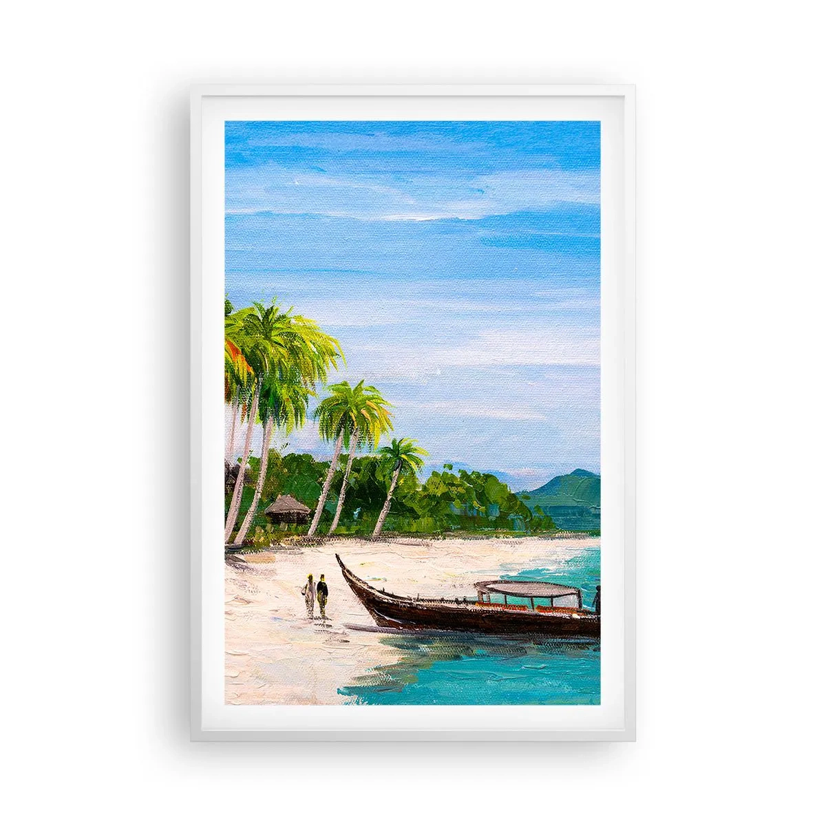 Affiche dans un cadre blanc - Poster - Rêve exotique - 61x91 cm