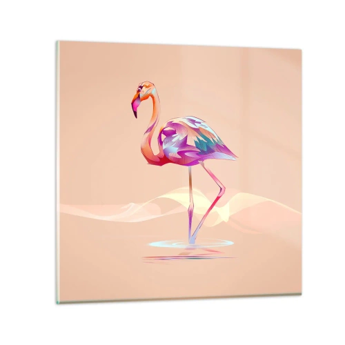 Impression sur verre - Image sur verre - L'oiseau des bonnes émotions - 50x50 cm