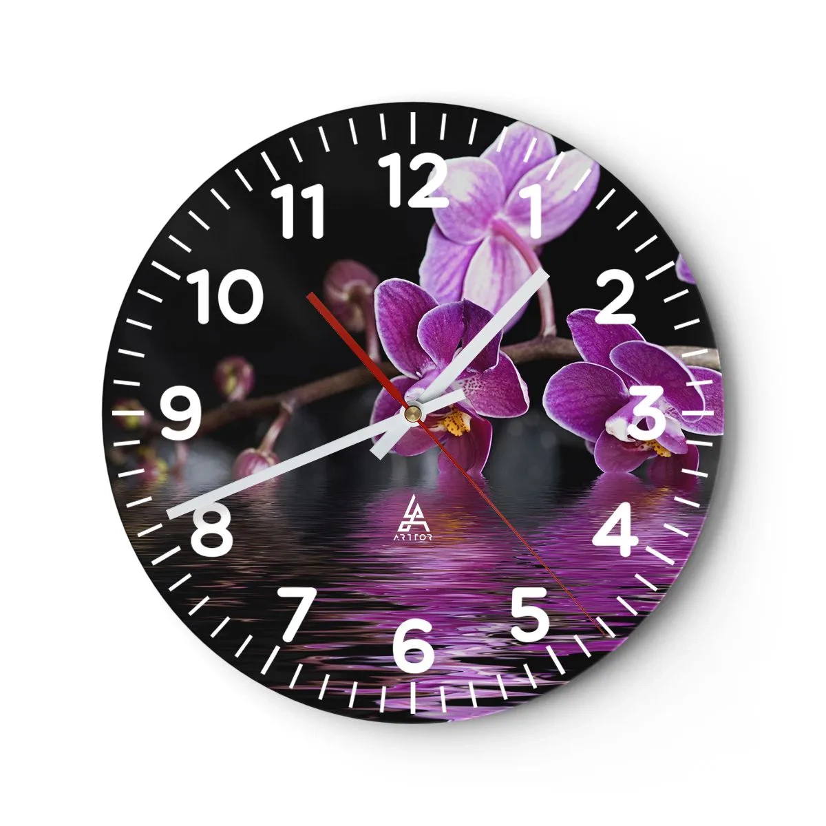 Horloge murale - Pendule murale - Reflet lilas de la beauté - 40x40 cm