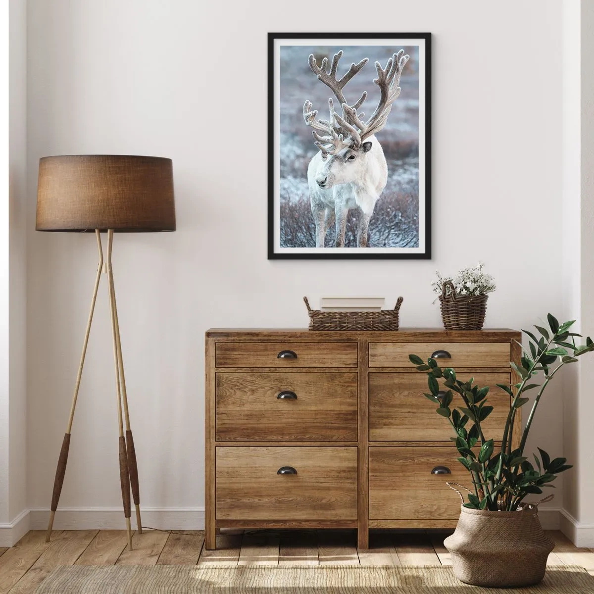 Affiche dans un cadre noir - Poster - Portrait au soleil - 30x40 cm