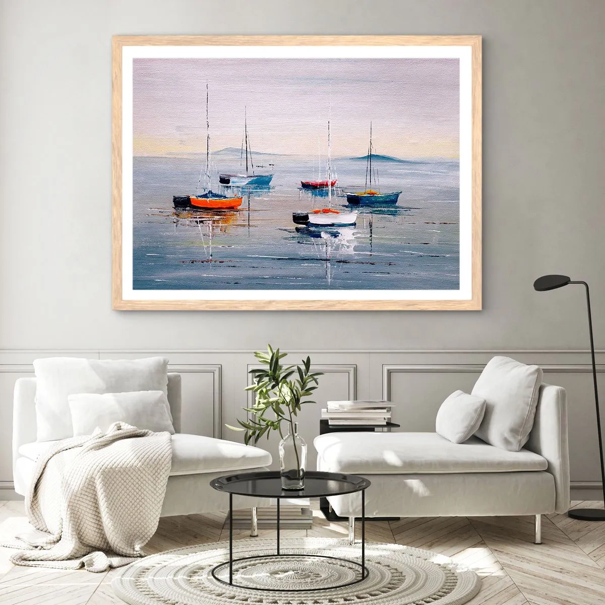 Affiche dans un chêne clair - Poster - Un repos bien mérité - 40x30 cm