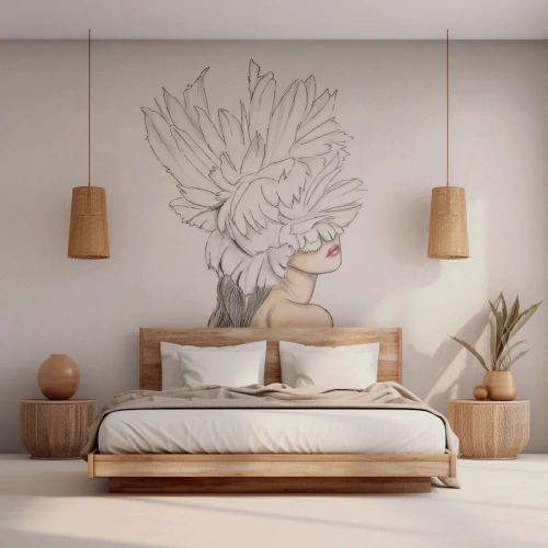 Papier peint sur mesure Autocollant Deluxe - Beauté couronnée - Abstraction, Femme, Corps