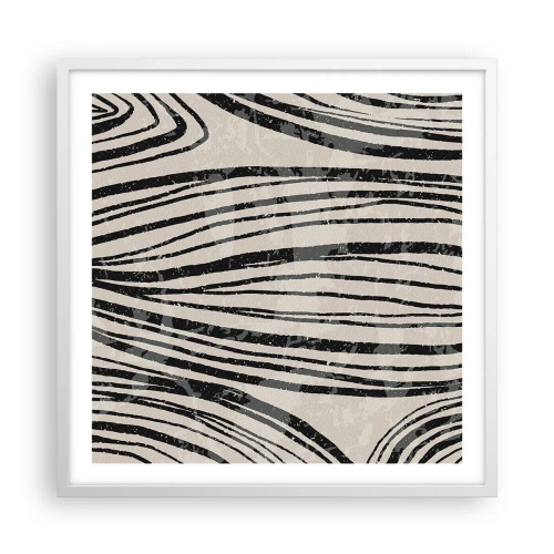 Affiche dans un cadre blanc - Poster - Ligne de marécage - 60x60 cm