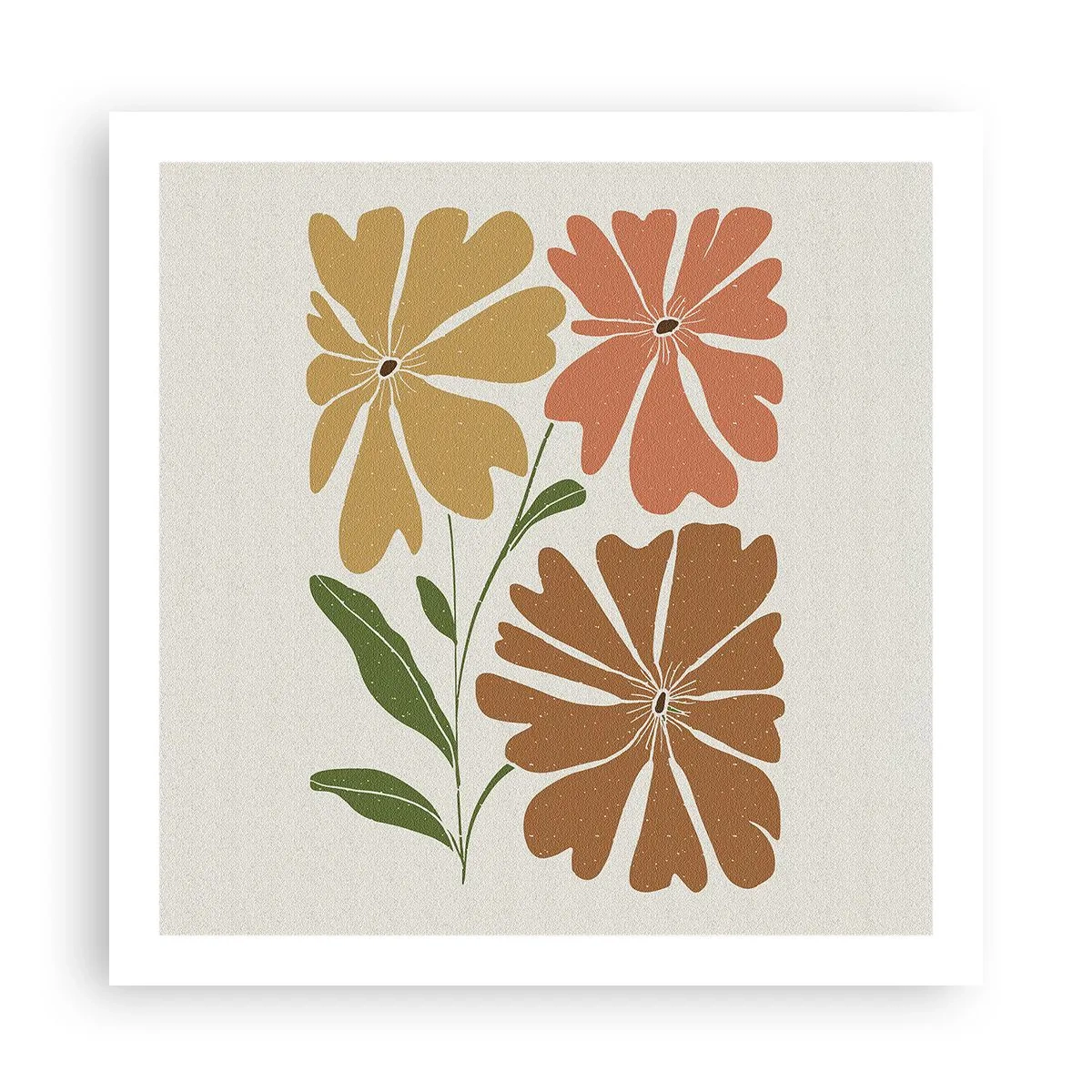 Affiche - Poster - Nature et géométrie - 60x60 cm