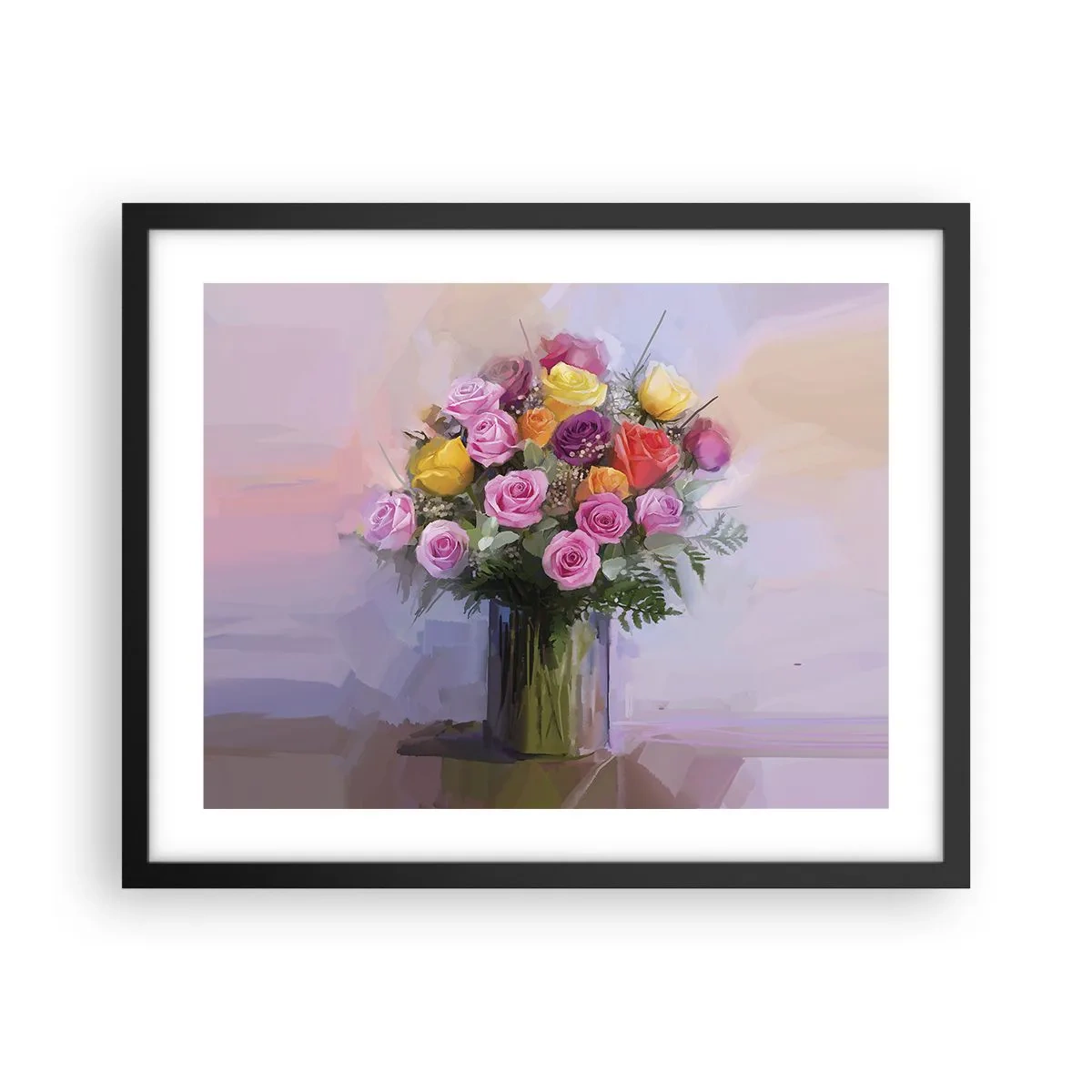 Affiche dans un cadre noir - Poster - Beauté conservée - 50x40 cm