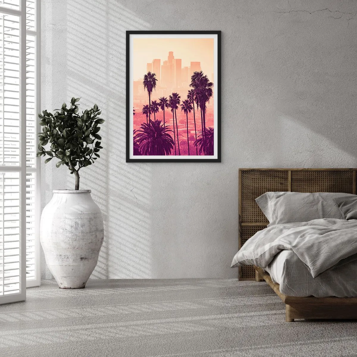 Affiche dans un cadre noir - Poster - Paysage californien - 40x50 cm
