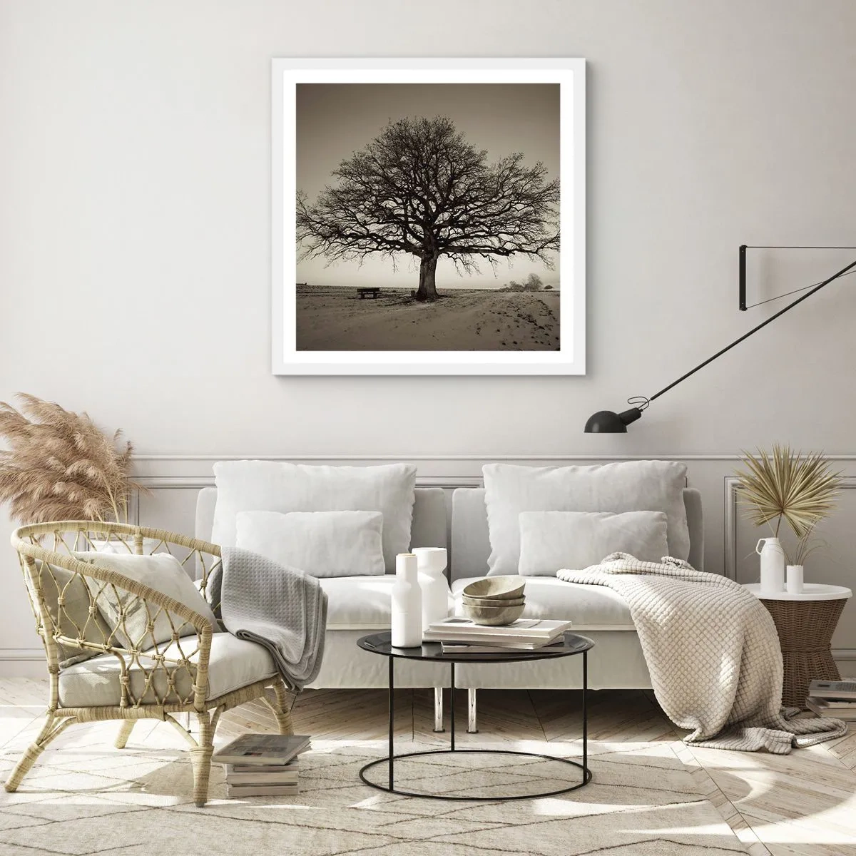 Affiche dans un cadre blanc - Poster - D'ici à l'éternité - 60x60 cm