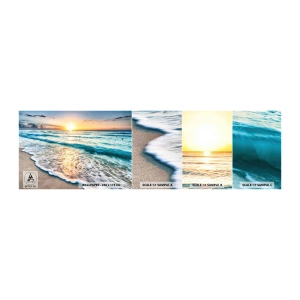 Échantillon De Papier Peint Standard Eco - Une vue qui en vaut la peine - Paysage, Plage, Coucher de soleil - 100x30 cm