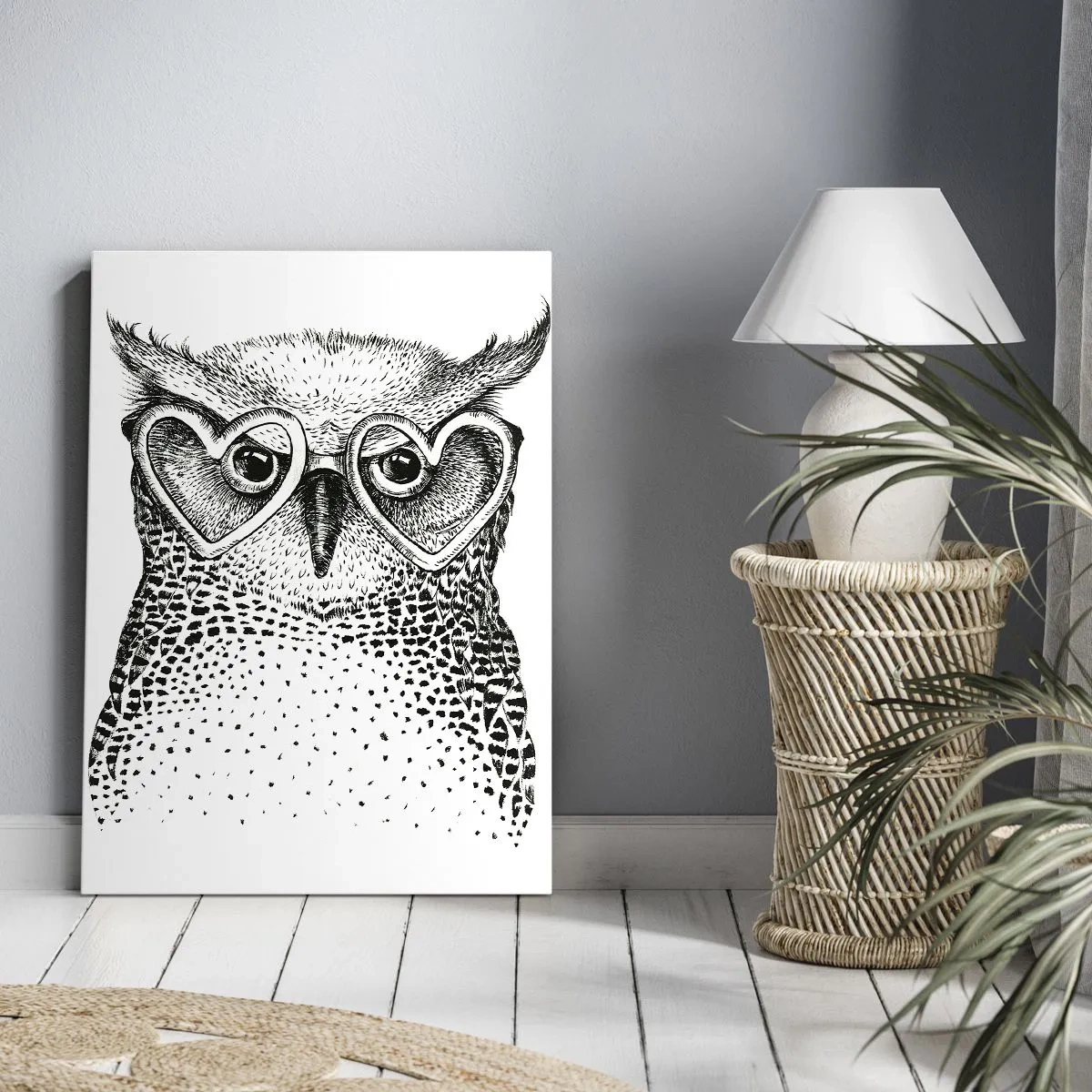 Impression sur toile - Image sur toile - Sagement et avec amour - 55x100 cm