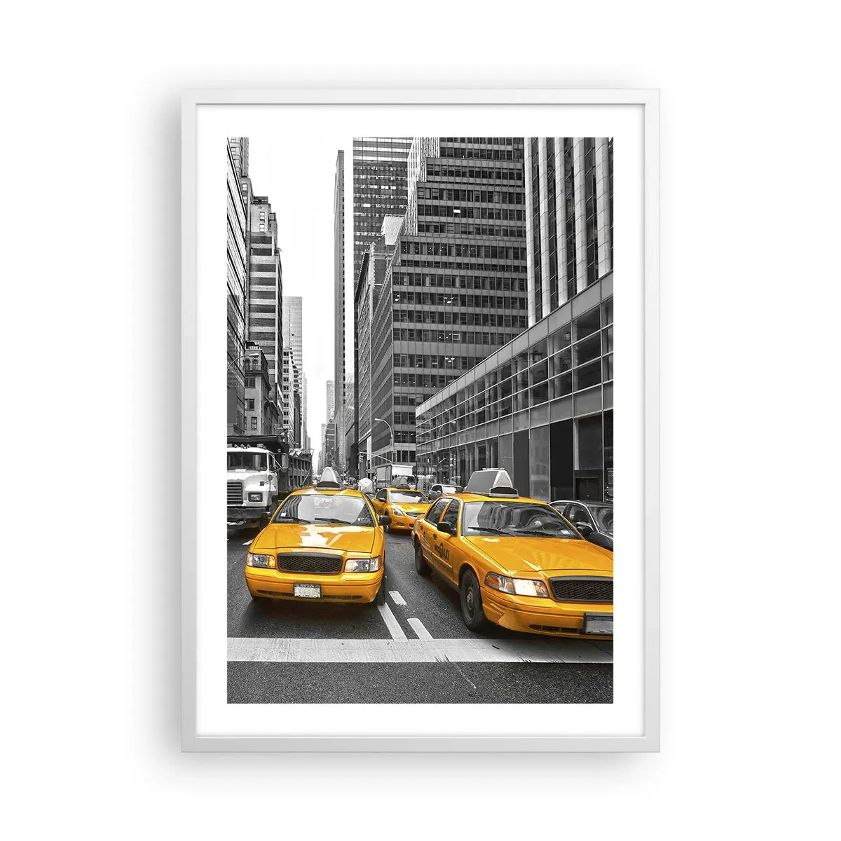 Affiche dans un cadre blanc - Poster - C'est nous qui colorons la ville - 50x70 cm