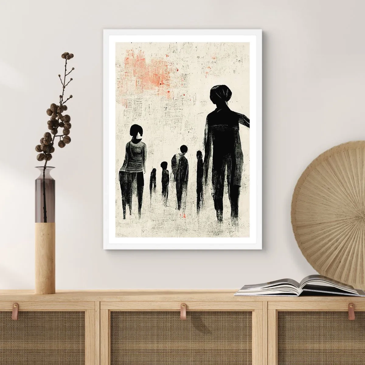 Affiche dans un cadre blanc - Poster - Contre la solitude - 30x40 cm