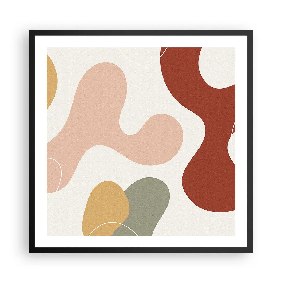 Affiche dans un cadre noir - Poster - Entrelac - 60x60 cm