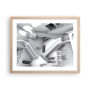 Affiche dans un chêne clair - Poster - Paradoxes spatiaux - 50x40 cm