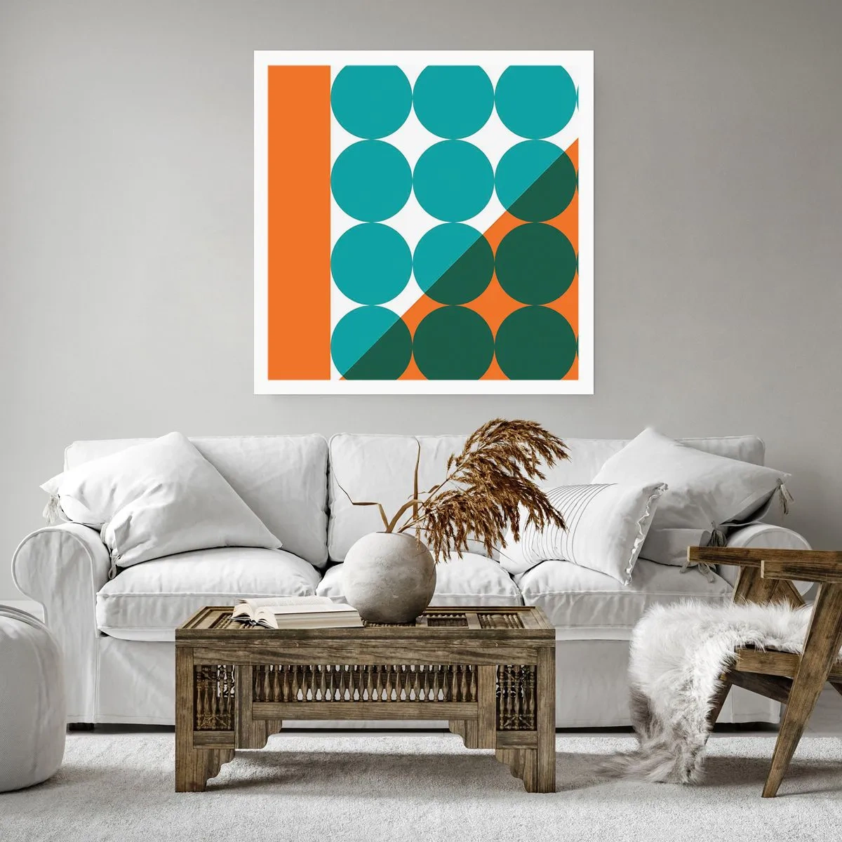 Affiche - Poster - En haut et en diagonale - 60x60 cm