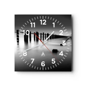 Horloge murale - Pendule murale - Distance grise dans le brouillard - 40x40 cm