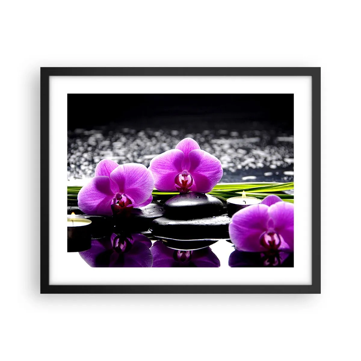 Affiche dans un cadre noir - Poster - Se noyer dans la paix et la tranquillité - 50x40 cm