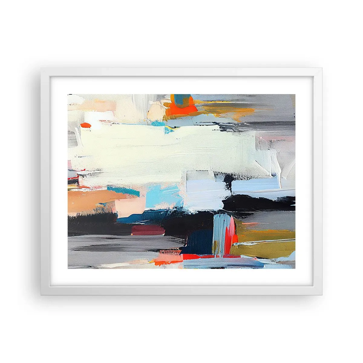 Affiche dans un cadre blanc - Poster - Y a-t-il une méthode ? - 50x40 cm