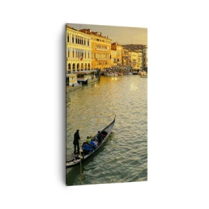 Impression sur toile - Image sur toile - Du côté ensoleillé de la rue - 45x80 cm