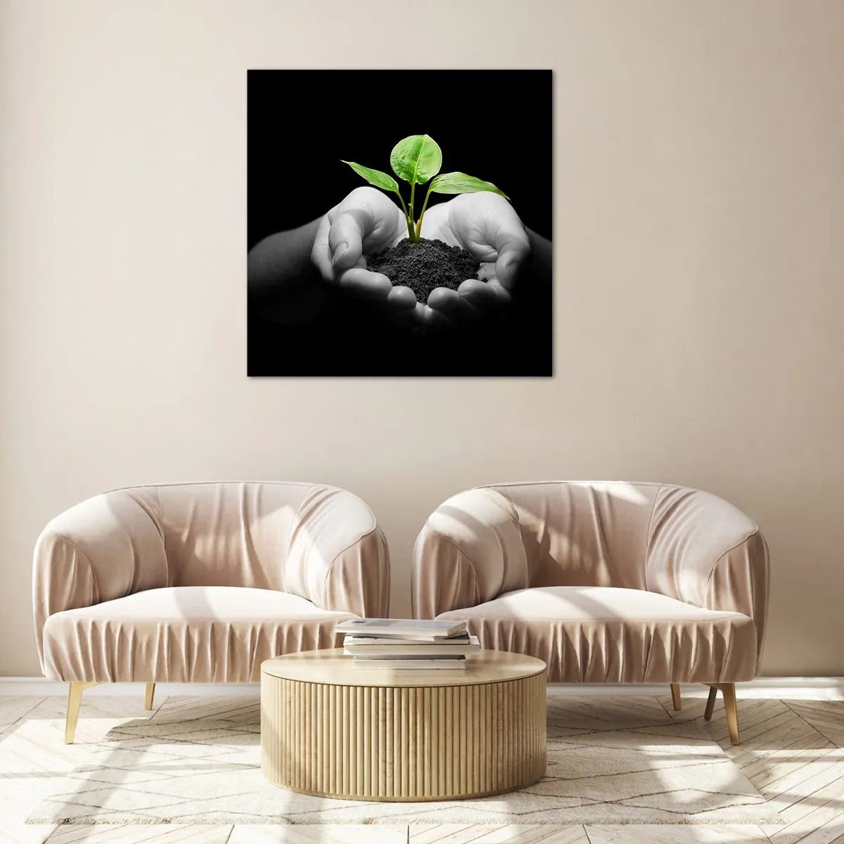 Impression sur verre - Image sur verre - J'aime la nature, je la protège - 30x30 cm