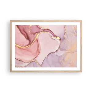 Affiche dans un chêne clair - Poster - Caresse de couleurs - 70x50 cm