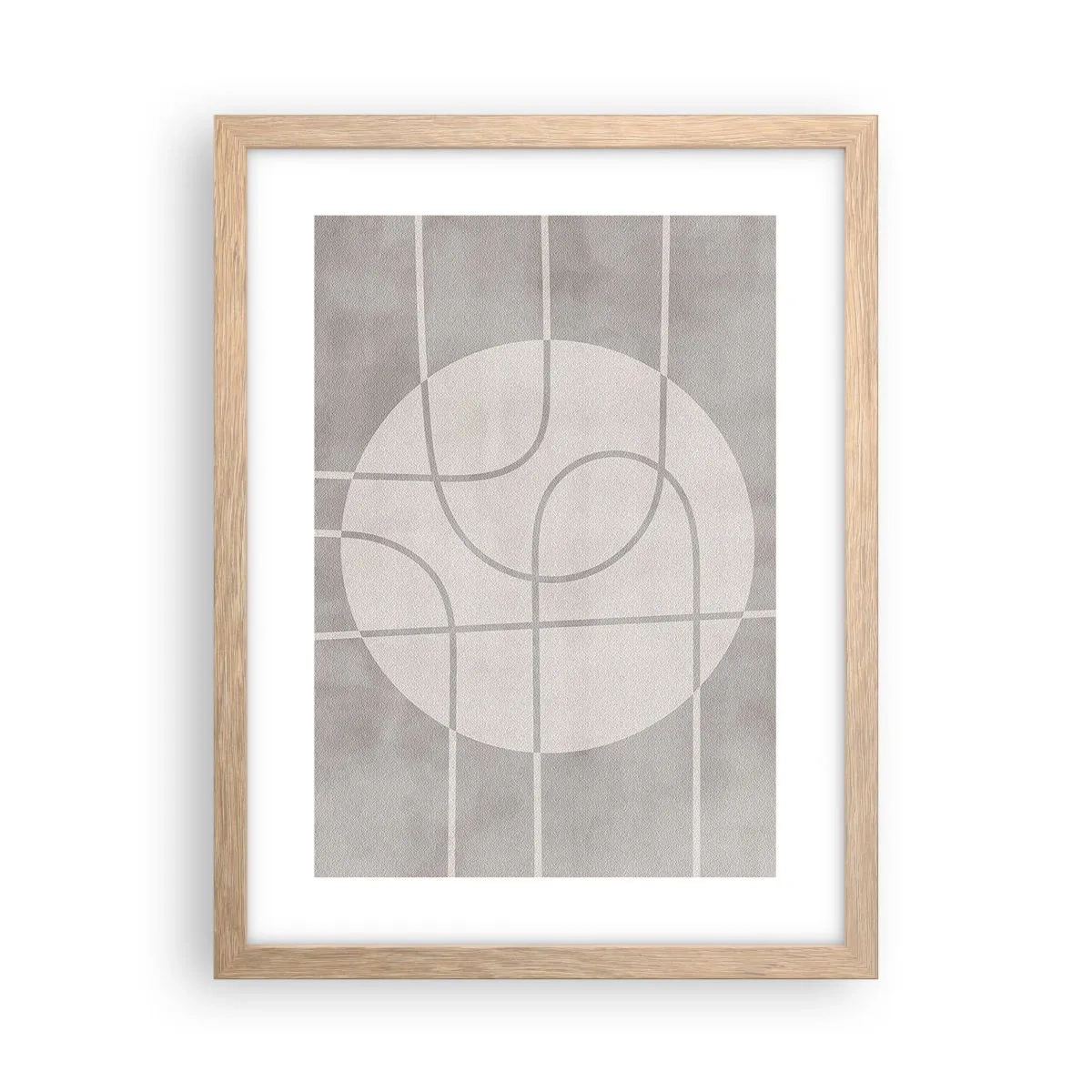 Affiche dans un chêne clair - Poster - Circulaire et tout droit - 30x40 cm