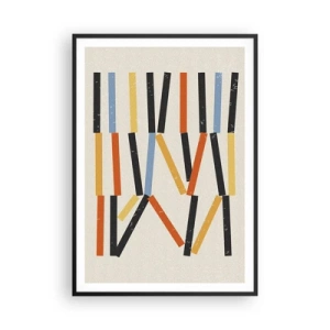 Affiche dans un cadre noir - Poster - Composition de niveaux - 70x100 cm