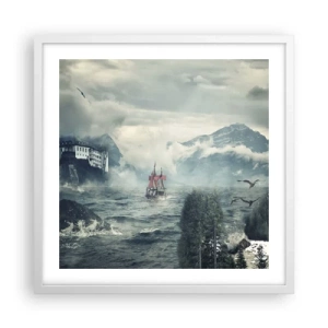 Affiche dans un cadre blanc - Poster - Dans l'eau magique - 50x50 cm