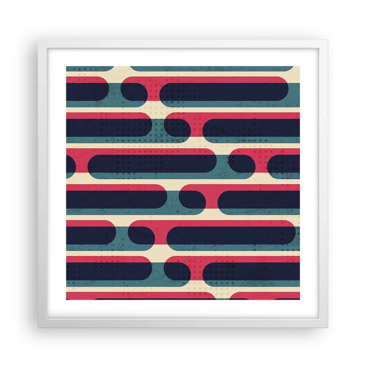 Affiche dans un cadre blanc - Poster - En profondeur et sur l'avant - 50x50 cm