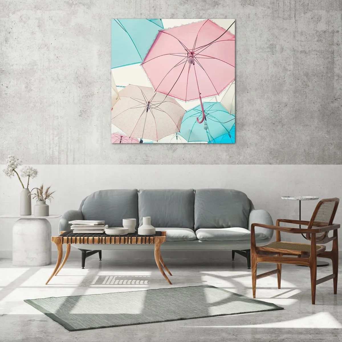 Impression sur verre - Image sur verre - Parfois le soleil, parfois la pluie - 70x70 cm