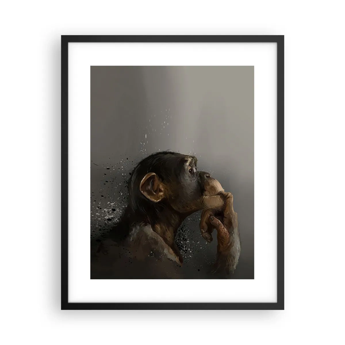 Affiche dans un cadre noir - Poster - Certainement un penseur - 40x50 cm