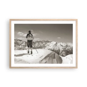 Affiche dans un chêne clair - Poster - Toutes les mêmes ces montagnes - 70x50 cm