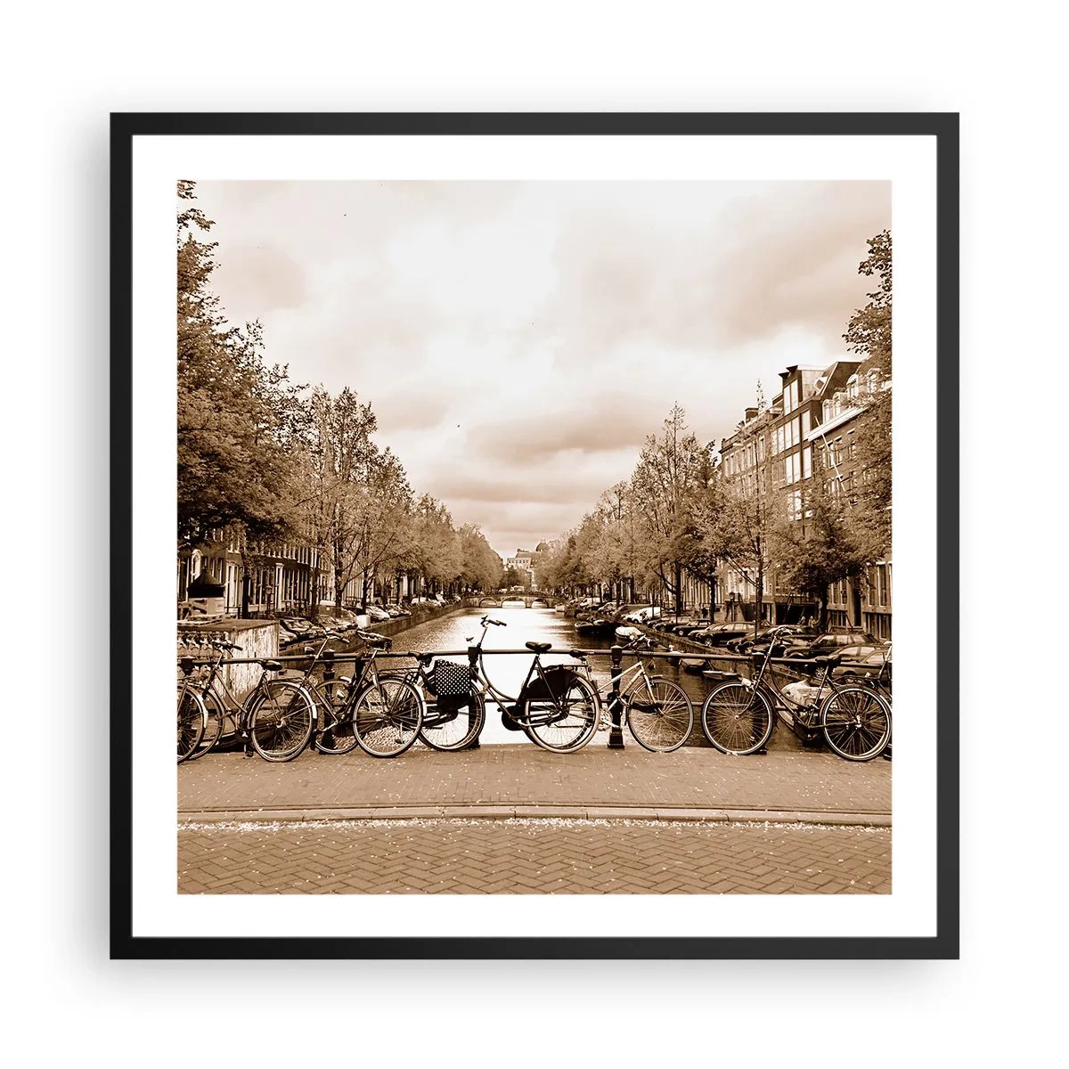 Affiche dans un cadre noir - Poster - Ambiance hollandaise - 60x60 cm