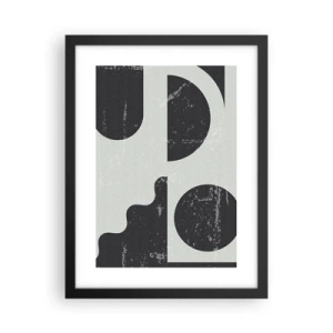 Affiche dans un cadre noir - Poster - Composition dessus et dessous - 30x40 cm