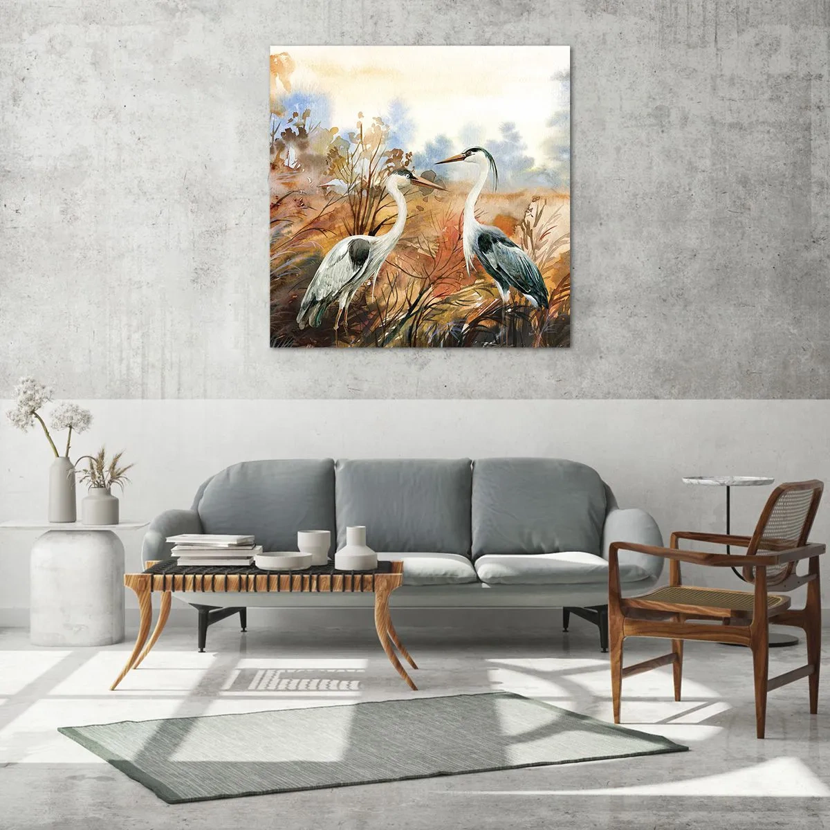 Impression sur verre - Image sur verre - Jusqu'où en automne ? - 70x70 cm