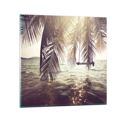 Impression sur verre - Image sur verre - Vous pouvez vous balancer dans les nuages ​​à volonté - 70x70 cm