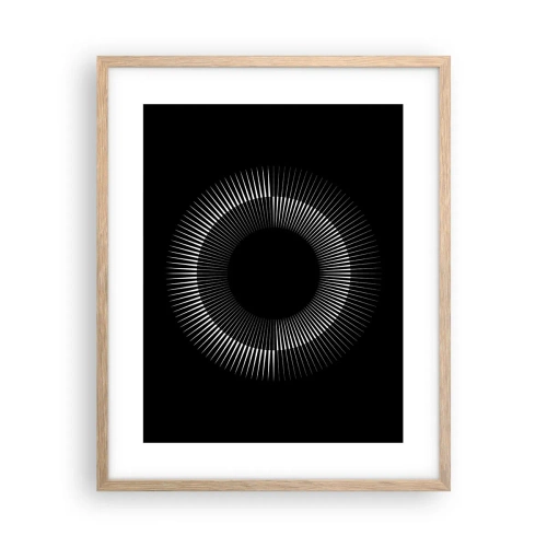 Affiche dans un chêne clair - Poster - Soleil noir - 40x50 cm