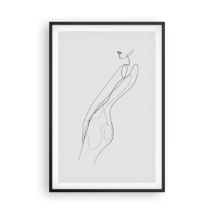 Affiche dans un cadre noir - Poster - Juste une promesse - 61x91 cm