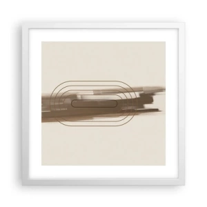 Affiche dans un cadre blanc - Poster - Parfum de gris - 40x40 cm