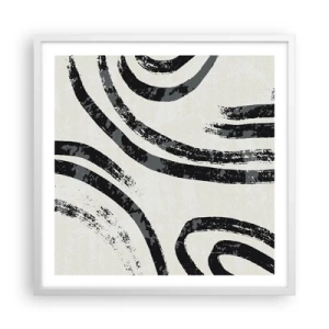 Affiche dans un cadre blanc - Poster - À moitié arrêté - 60x60 cm