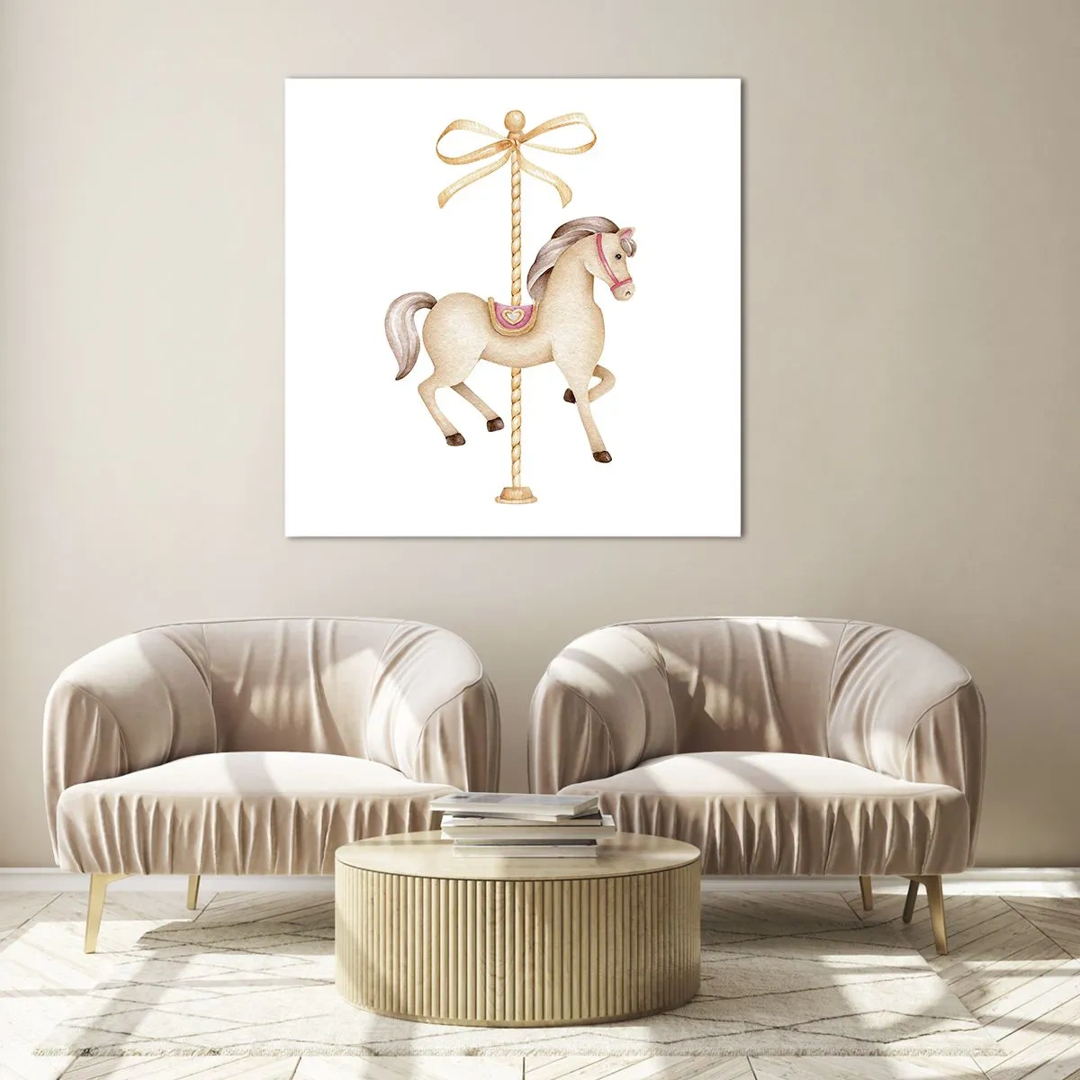 Impression sur verre - Image sur verre - Un trot gracieux - 60x60 cm