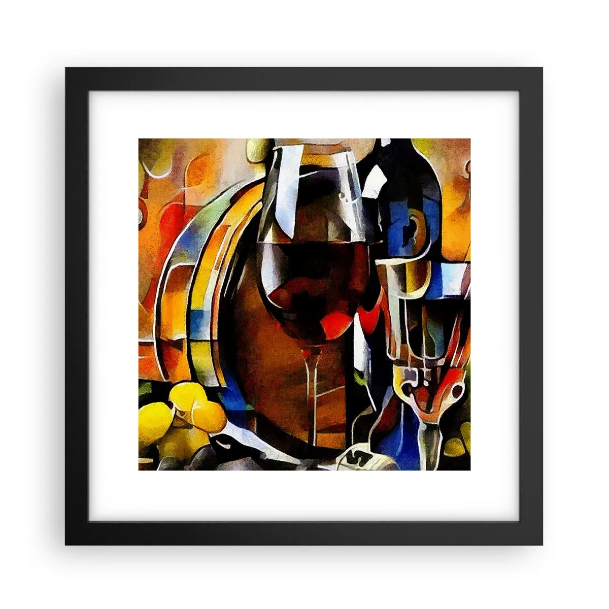 Affiche dans un cadre noir - Poster - Et le monde prend des couleurs - 30x30 cm