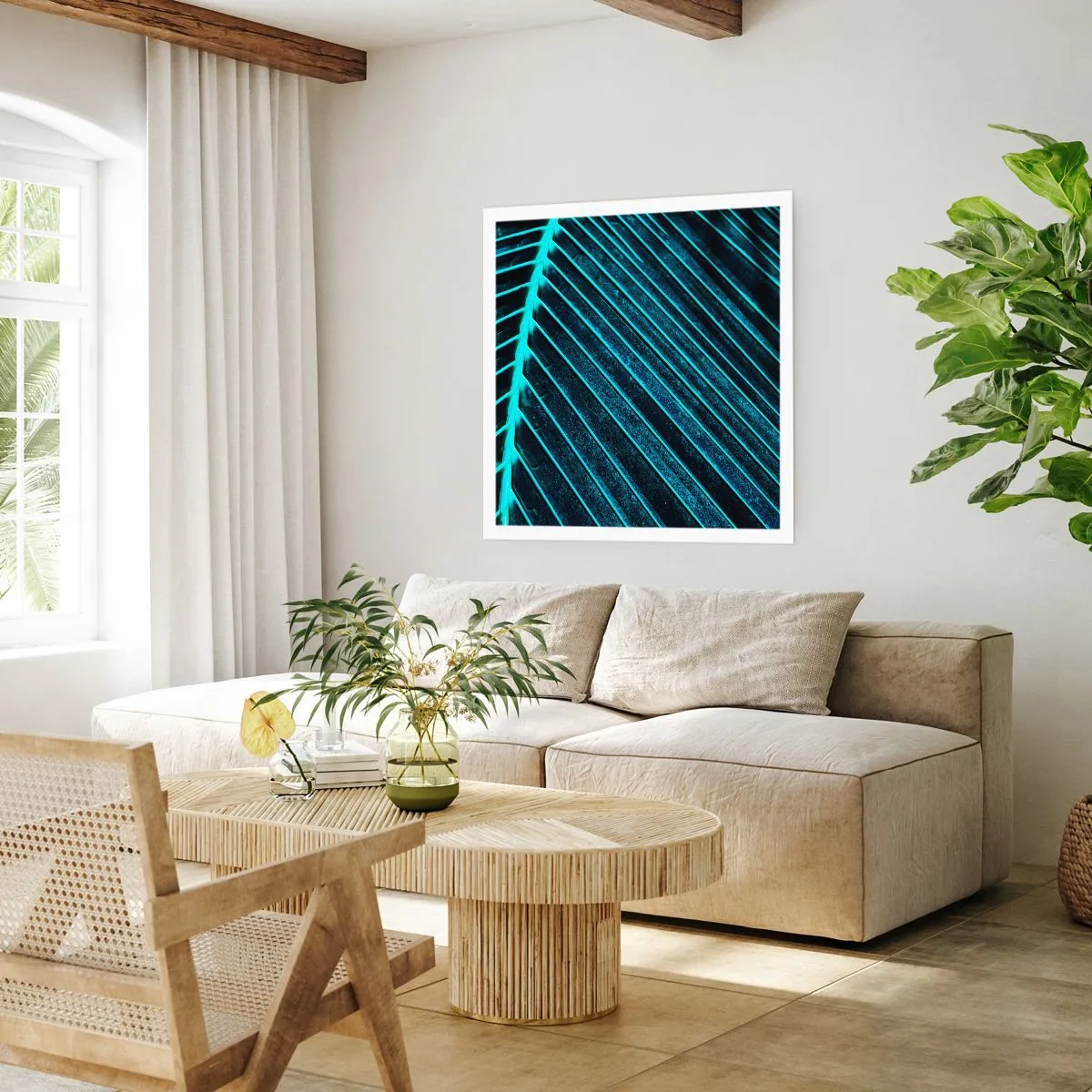 Affiche - Poster - Texture verte - 60x60 cm