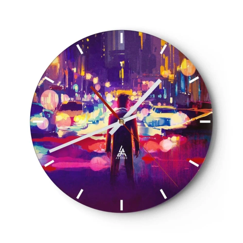 Horloge murale - Pendule murale - Immergé dans la lumière - 40x40 cm