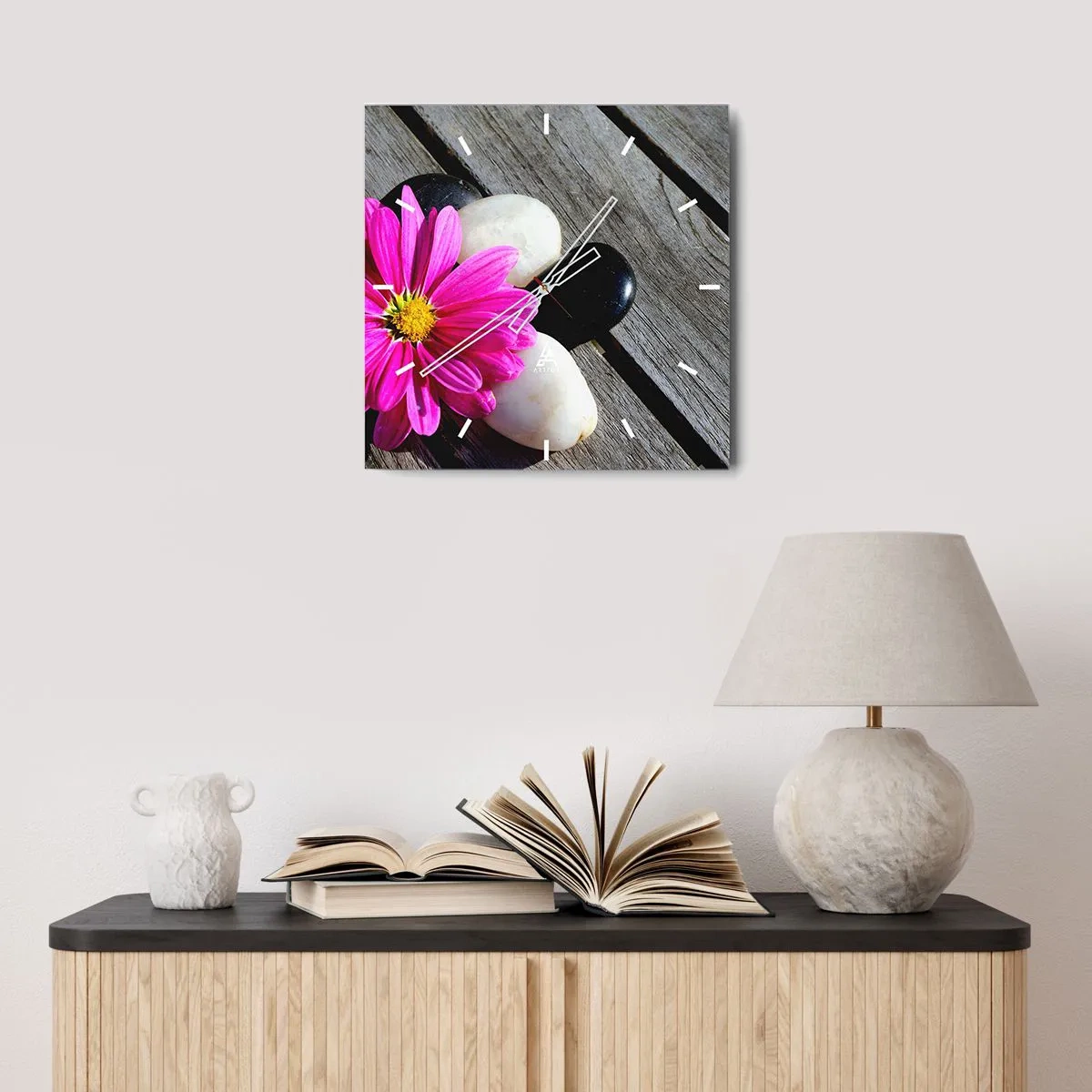 Horloge murale - Pendule murale - Repos sur la jetée - 40x40 cm