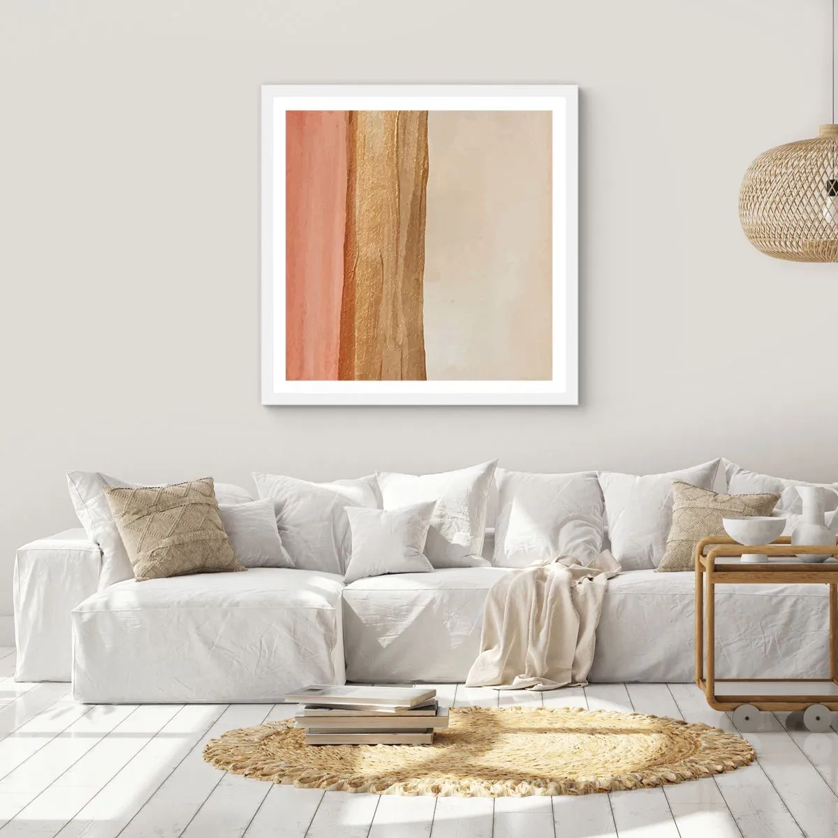 Affiche dans un cadre blanc - Poster - Composition verticale - 60x60 cm