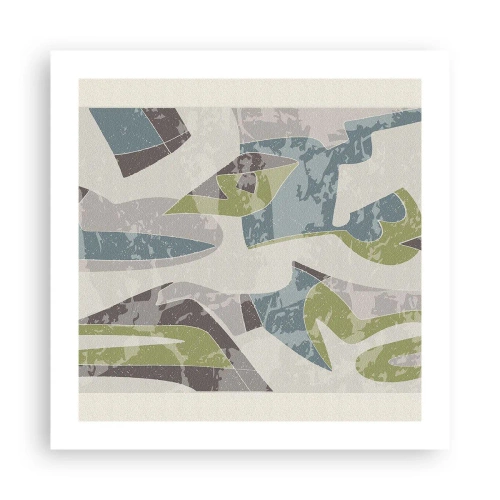 Affiche - Poster - Composition derrière la vitre - 50x50 cm