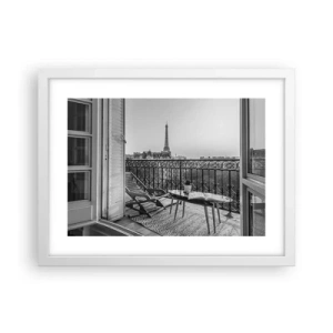 Affiche dans un cadre blanc - Poster - Après-midi parisien - 40x30 cm