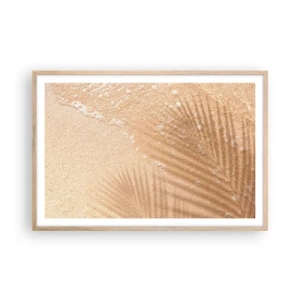 Affiche dans un chêne clair - Poster - Ombre d'un été chaud - 91x61 cm