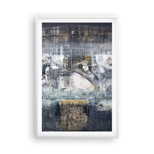 Affiche dans un cadre blanc - Poster - Comme sur la glace, comme après décembre - 61x91 cm
